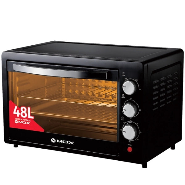 Horno Eléctrico MOX MO-F482 de 48 Litros 220 - 240 V ~ 50 60 Hz - Negro Plata